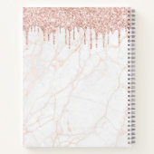 Cupcake Roos Gold Glitter Drift marmer Bakery Chef Notitieboek (Achterkant)