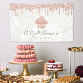 Cupcake Roos Gold Glitter Drift marmer Bakery Chef Spandoek