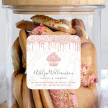 Cupcake Roos Gold Glitter Drift marmer Chef Bakery