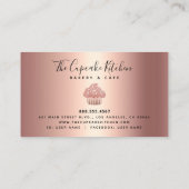 Cupcake Roos Gold Koper Glitter Drift Bakery Chef Klantenkaartje (Achterkant)