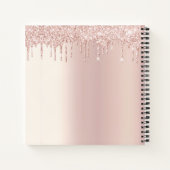 Cupcake Roos Gold Pastry Bakery Glitter Drivers Notitieboek (Achterkant)