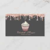 Cupcake Rose Goud Drips Bakkerij Visitekaartje (Voorkant)