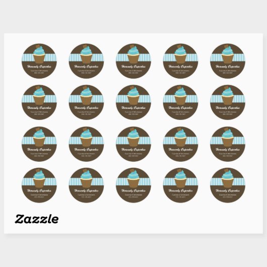 Cupcake Round Sticker (Vel)