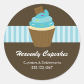Cupcake Round Sticker (Voorkant)