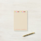 Cupcake Row Post-it® Notes (Op bureau)