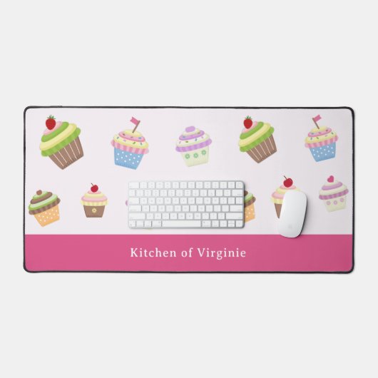 Cupcake Roze Bureaumat (Keyboard & Muis)