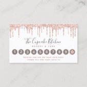 Cupcake Roze Glitter Drip Witte Bakkerij Gebak Che Klantenkaartje (Voorkant)