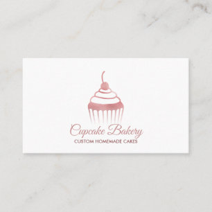 Cupcake Roze goud Mooie Visitekaartje