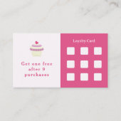 Cupcake Roze Loyalty-Kaart Visitekaartje (Voorkant)