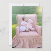 Cupcake roze meisje foto 1e verjaardag kaart (Achterkant)