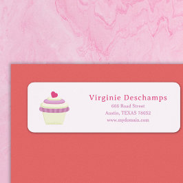 Cupcake Roze Return Address Label