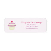 Cupcake Roze Return Address Label (Voorkant)