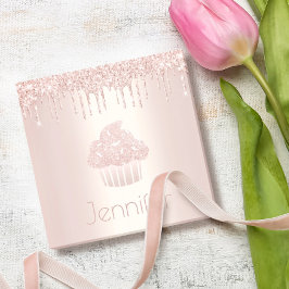 Cupcake roze rosé goud glitter druppels moderne na post-it® notes