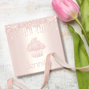 Cupcake roze rosé goud glitter druppels moderne na post-it® notes