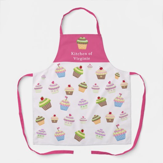 Cupcake Roze Schort (Voorkant)