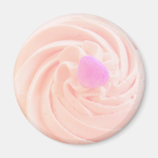 Cupcake roze snoep schattig magneet (Voorkant)