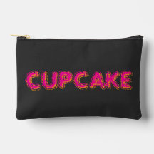 Cupcake Roze Zwart Aangepaste Tekst