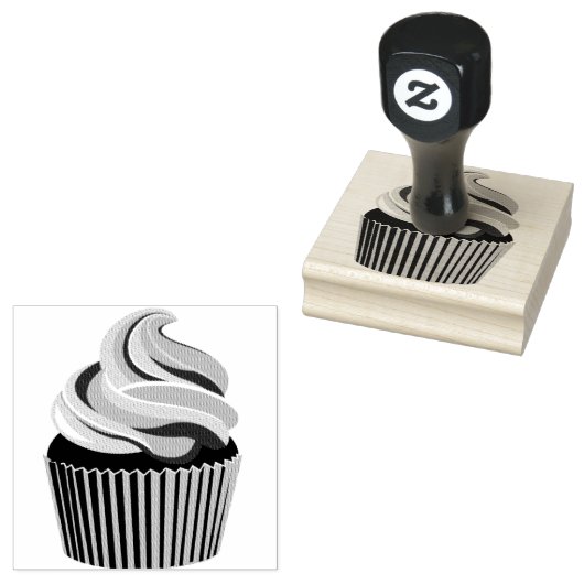 Cupcake Rubber Stamp door Warrior_Wares_Inc Rubberstempel (Gestempeld)