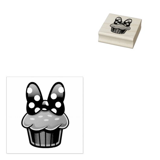 Cupcake Rubber Stamp Rubberstempel (Gestempeld)
