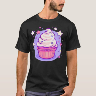 Cupcake Schattige Pastel Kawaii Celestial Stars Ba T-shirt