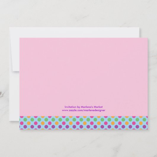 Cupcake Second Birthday Party Photo Invitation Kaart (Achterkant)