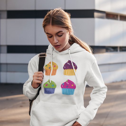 Cupcake Set met Sprinkels Fel Dessert Hoodie