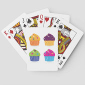 Cupcake Set met Sprinkels Helder Dessert Pokerkaarten (Achterkant)