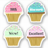 Cupcake Shapes Classroom Aanmoediging Sticker (Voorkant)