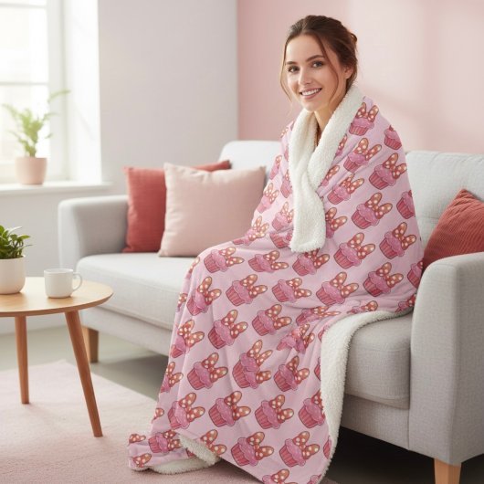 Cupcake Sherpa Blanket Sherpa Deken