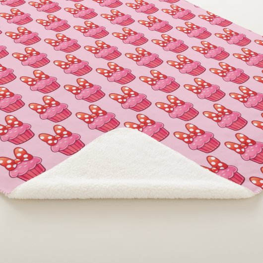 Cupcake Sherpa Blanket Sherpa Deken (3/4)