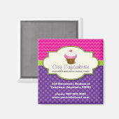 Cupcake Shop Promotie Magnet (Voorkant / Achterkant)