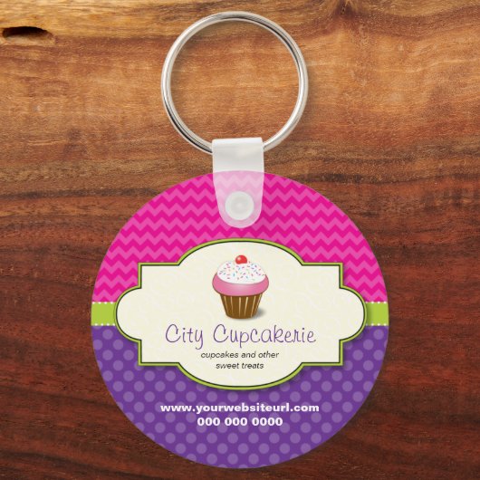 Cupcake Shop Sleutelhanger (Voorkant)