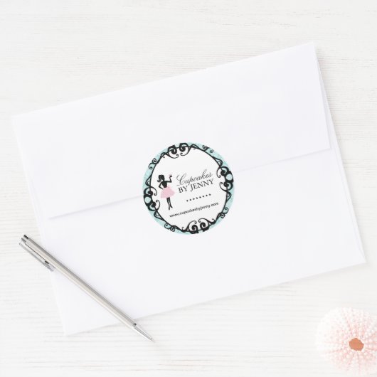 Cupcake Silhouette Packaging Stickers (Envelop)
