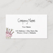 Cupcake-sjabloon voor visitekaartjes (Achterkant)