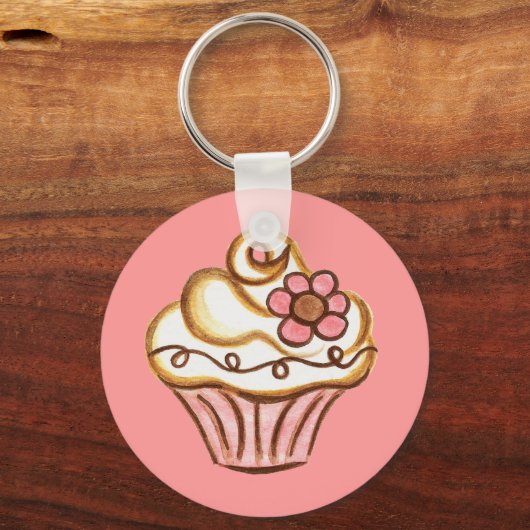 Cupcake-Sleutelhanger Sleutelhanger (Voorkant)