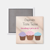 Cupcake Smaak Tester Magneet (Voorkant / Achterkant)