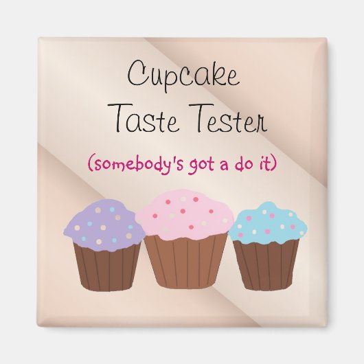 Cupcake Smaak Tester Magneet (Voorkant)