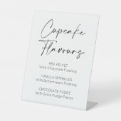 Cupcake smaken bruiloft evenementen reclamebord met voetstuk (Voorkant)
