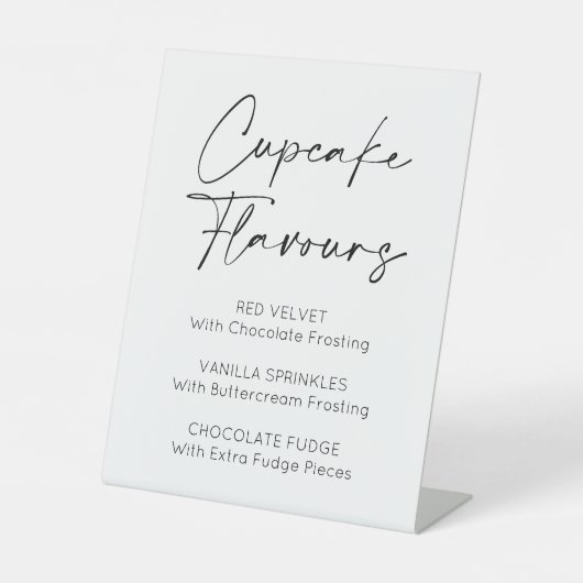 Cupcake smaken bruiloft evenementen reclamebord met voetstuk (Voorkant)