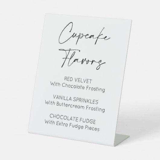 Cupcake smaken bruiloft evenementen reclamebord met voetstuk (Voorkant)