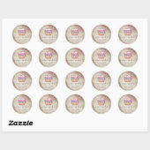 Cupcake Sparkle Glitter Gold Bokeh Ronde Sticker (Vel)