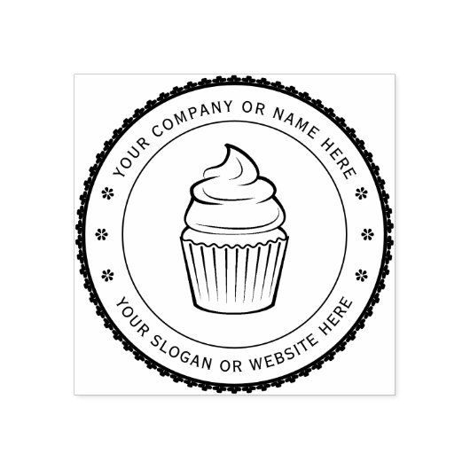 CUPCAKE | Speciaal zakelijk Logo Rubberstempel (Afrduk)