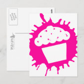 cupcake splatt briefkaart (Voorkant / Achterkant)