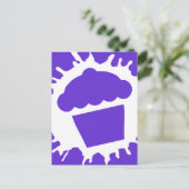 cupcake splatt briefkaart (Staand voorkant)