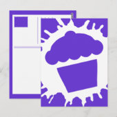 cupcake splatt briefkaart (Voorkant / Achterkant)