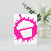 cupcake splatt briefkaart (Staand voorkant)