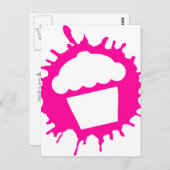 cupcake splatt briefkaart (Voorkant / Achterkant)
