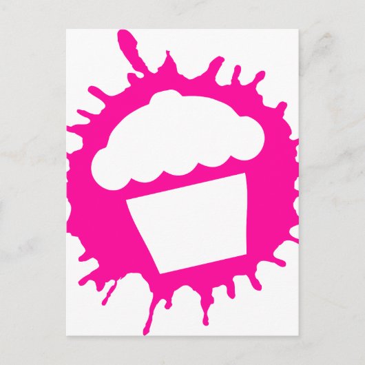 cupcake splatt briefkaart (Voorkant)