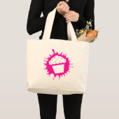 cupcake splatt grote tote bag (Voorkant (product))
