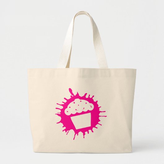cupcake splatt grote tote bag (Voorkant)